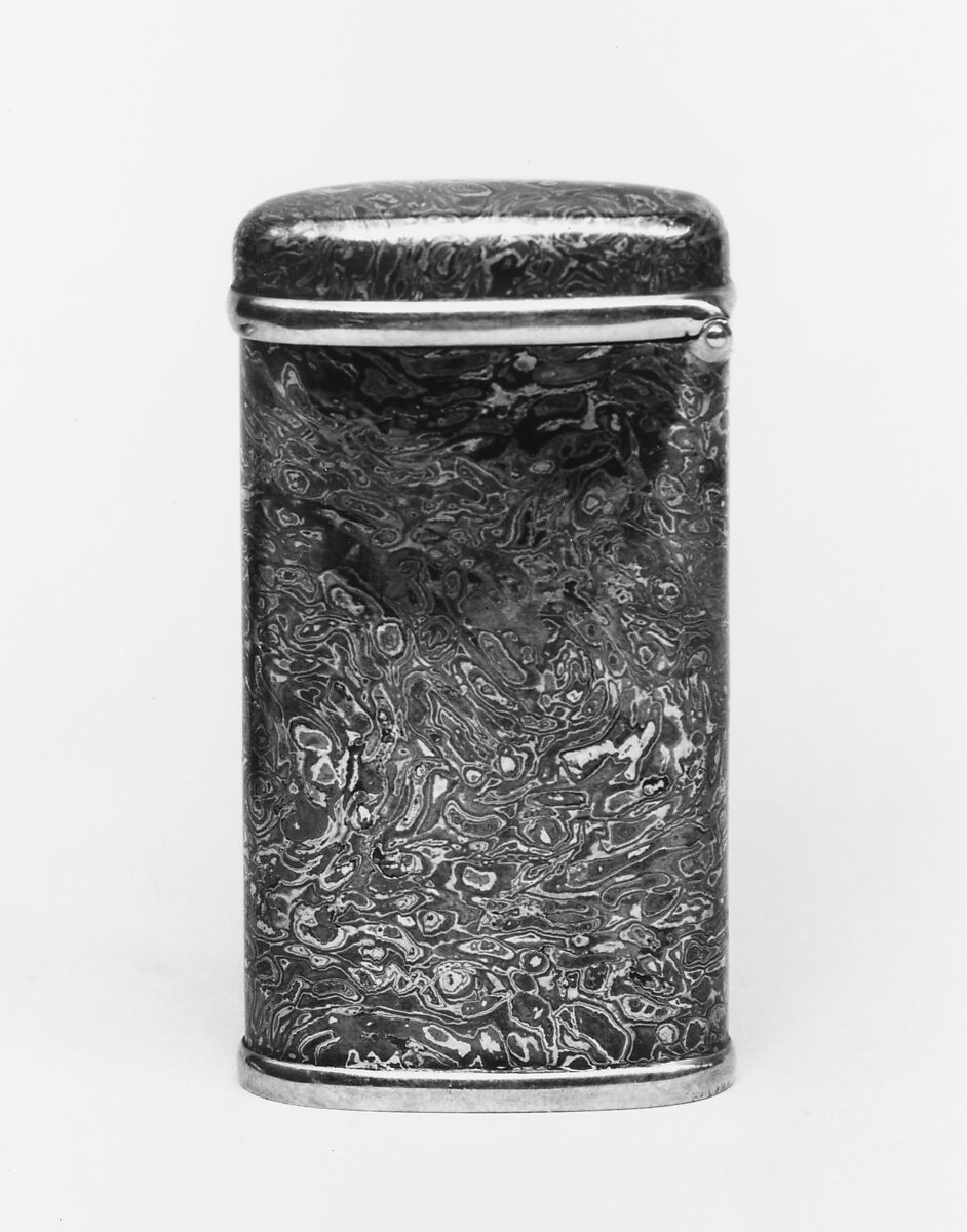 Match Case, Tiffany &amp; Co. (1837–present), Gold, silver, brass, patinated copper, gold-copper alloy, silver-copper alloy, and patinated copper-platinum-iron alloy, American