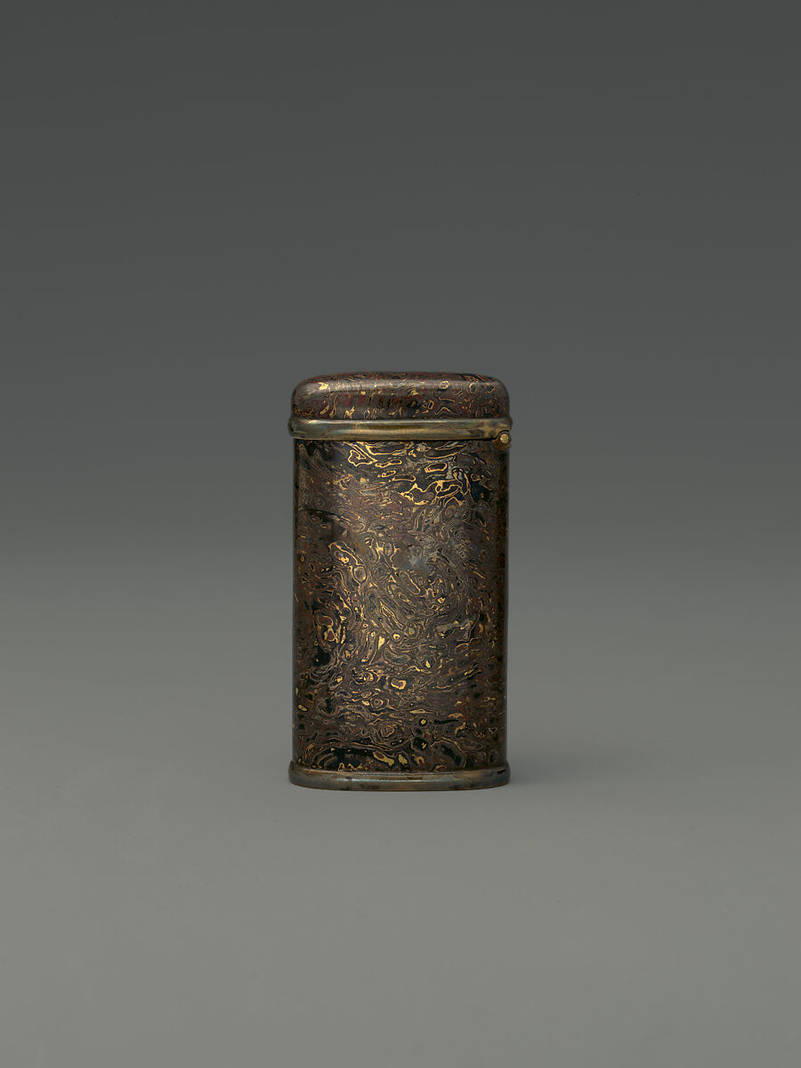 Match Case, Tiffany &amp; Co. (1837–present), Gold, silver, brass, patinated copper, gold-copper alloy, silver-copper alloy, and patinated copper-platinum-iron alloy, American 