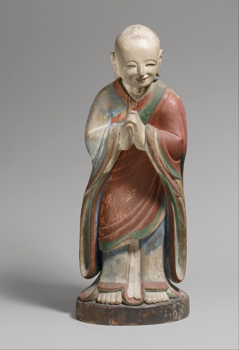 Kashyapa, Wood with polychrome paint, Korea 