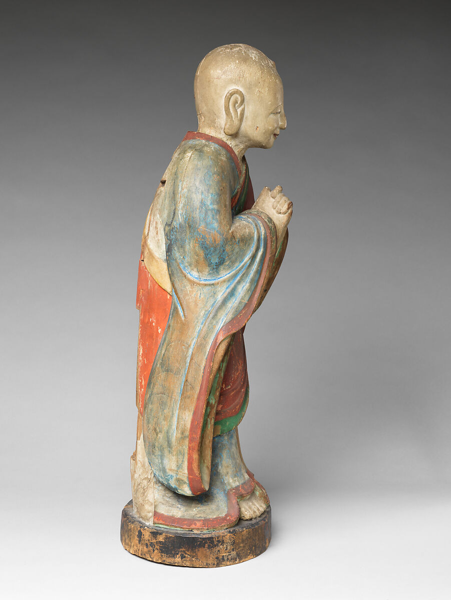 Kashyapa, Wood with polychrome paint, Korea
