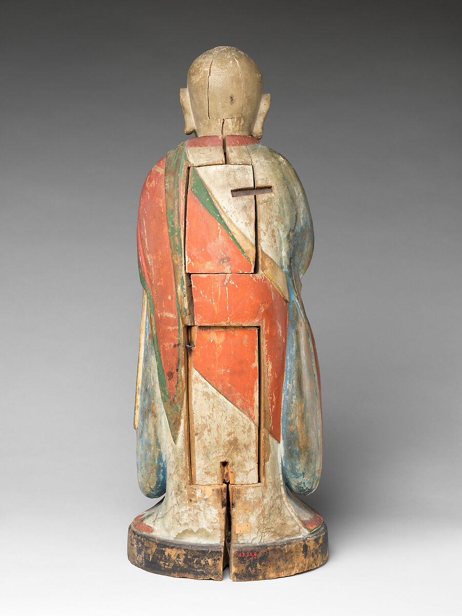 Kashyapa, Wood with polychrome paint, Korea