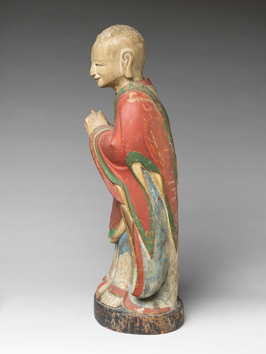 Kashyapa, Wood with polychrome paint, Korea