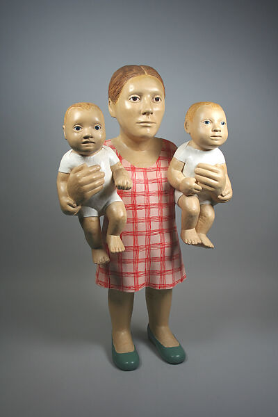 Two Hands, Claudette Schreuders (South African, born Pretoria, 1973), Jelutong wood and enamel paint