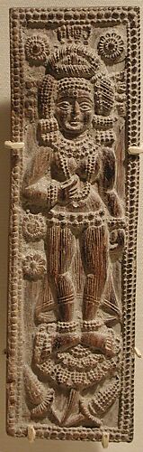 Plaque with the Goddess Durga Standing on a Lotus