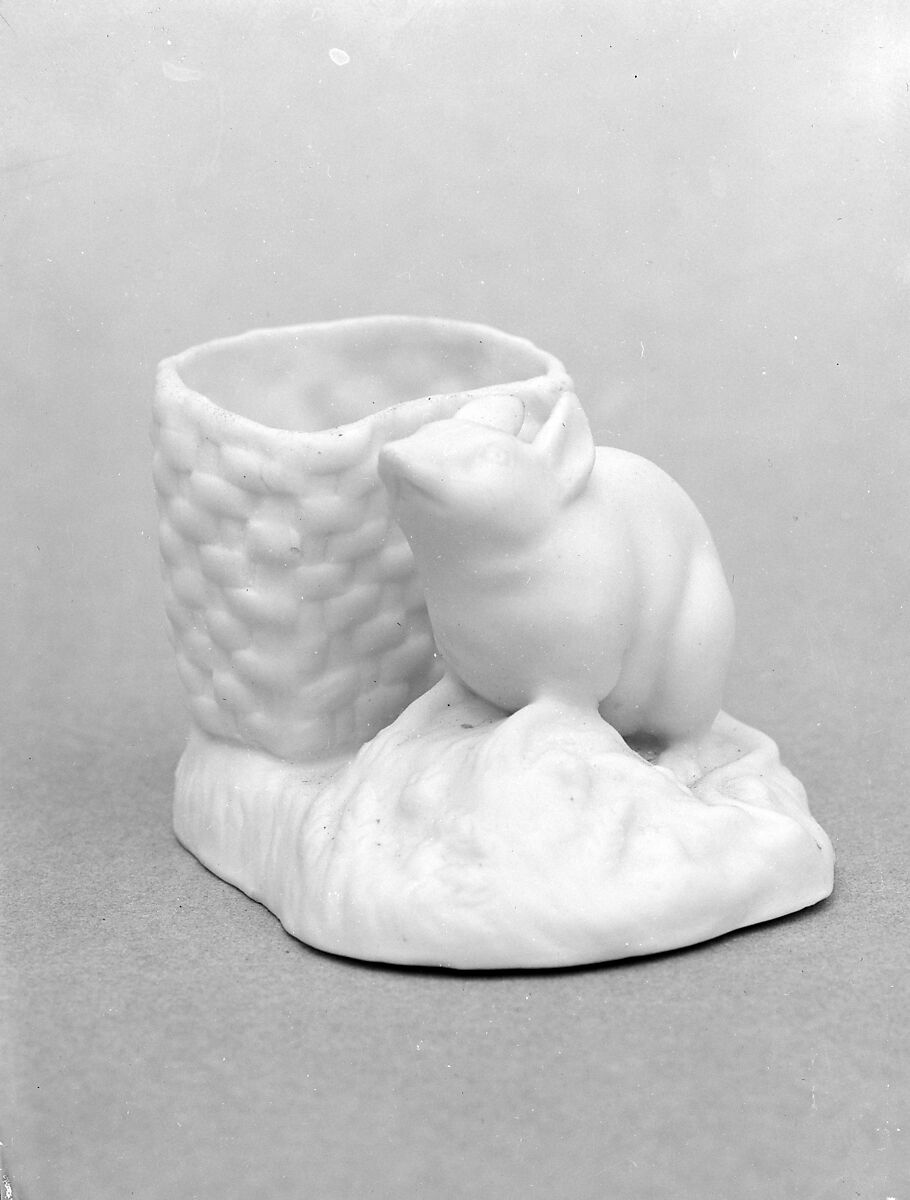 Matchsafe, Parian porcelain, American 
