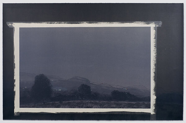 View of Schunnemunk Mountain, Sylvia Plimack Mangold (American, born New York, 1938), Lithograph 