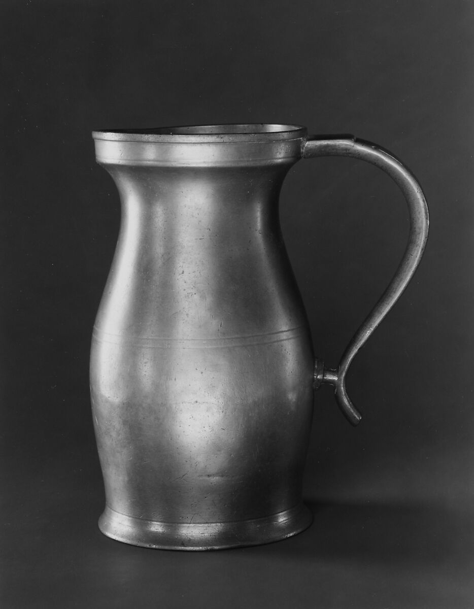 Quart Measure, Boardman and Hart (1828–1853), Pewter, American 