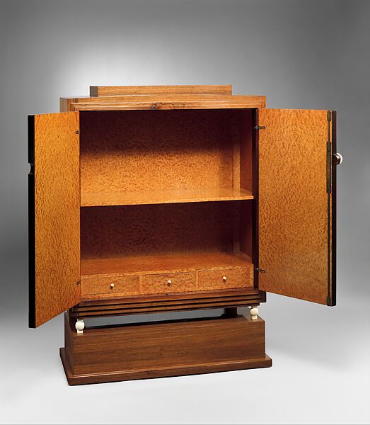 “Duval” Cabinet (Model AR 1511 / NR 2300), Emile-Jacques Ruhlmann (French, Paris 1879–1933 Paris), Brazilian rosewood, ivory, amboyna burl, mahogany, oak, plywood