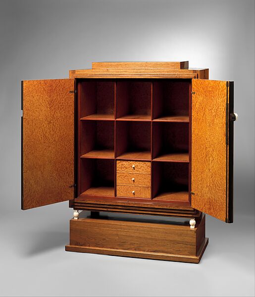 “Duval” Cabinet (Model AR 1511 / NR 2300), Emile-Jacques Ruhlmann (French, Paris 1879–1933 Paris), Brazilian rosewood, ivory, amboyna burl, mahogany, oak, plywood