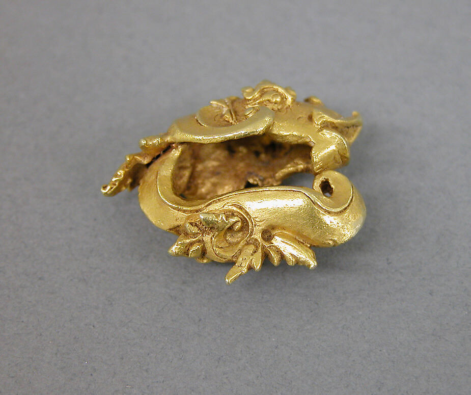 Ear Ornament with Ram's Head, Gold, Indonesia (Java)