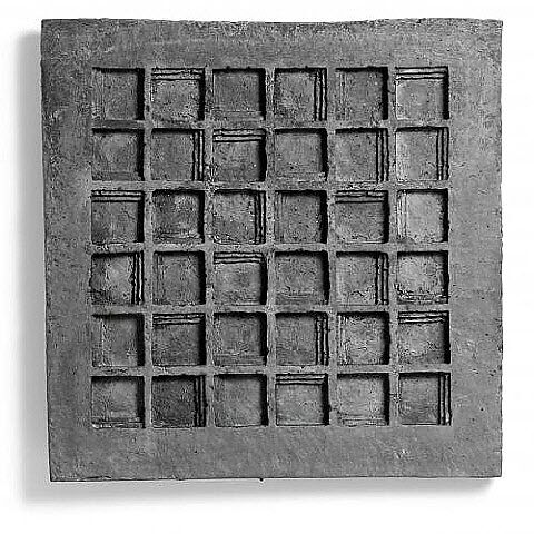 Steps, Zarina (American, born Aligarh, India 1937–2020 London), Cast paper with black pigment and aluminum powder 