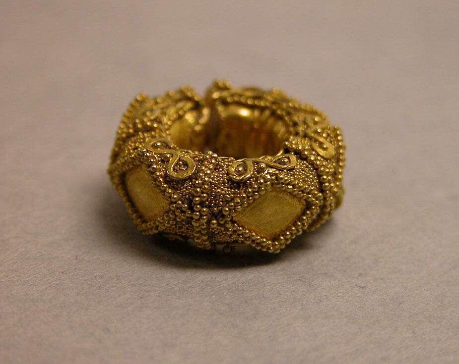 Ear Ornament with Granulate Design, Gold, Indonesia (Java) 
