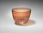 Variegati, no. 4568, Carlo Scarpa (Italian, Venice 1906–1978 Sendai, Japan), Glass (transparent, colorless and red/brown swirl lines)