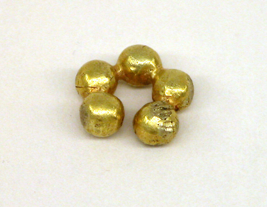 Pair of Ear Ornaments Composed of Beads, Gold, Indonesia (Java)