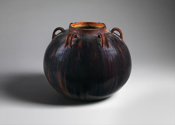 Vase with Handles, Auguste Delaherche (French, Beauvais 1857–1940 Paris), Stoneware 