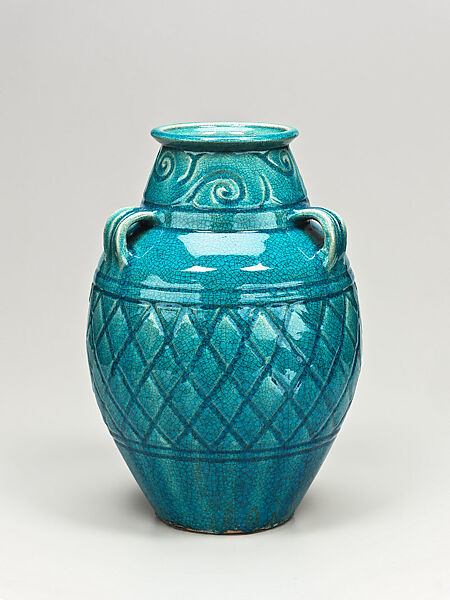 Three-handle jar, Emile Lenoble (French, Paris 1875–1939 Choisy le Roi), Stoneware 