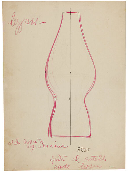 Carlo Scarpa (Italian, Venice 1906–1978 Sendai, Japan), Drawing 