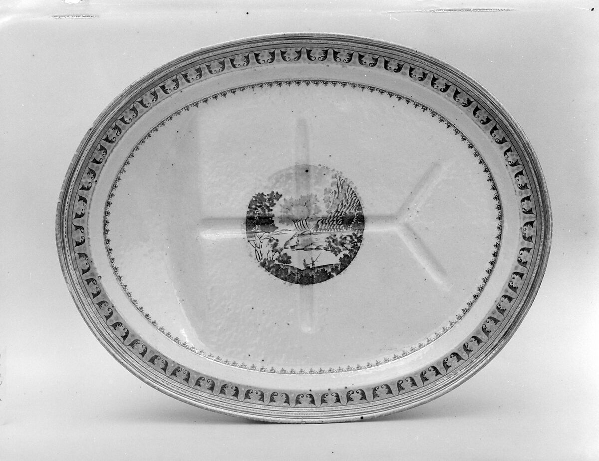 Meat Platter, Porcelain, Chinese 