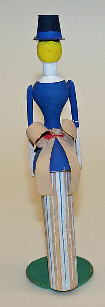 Doll, Lotti Hahn, Painted wood and paper