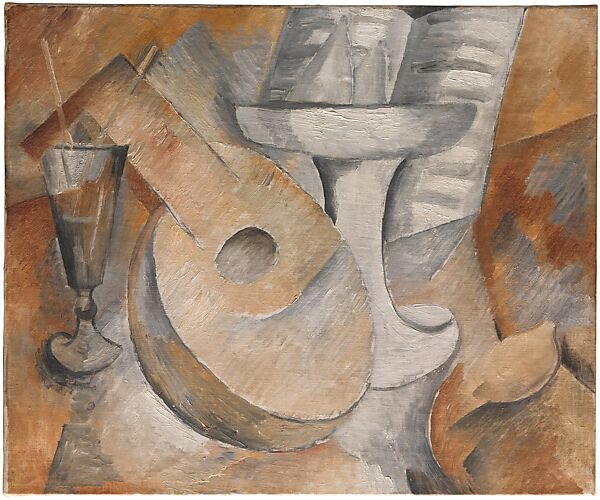 Mandolin and Fruit Dish, Georges Braque (French, Argenteuil 1882–1963 Paris), Oil on canvas 