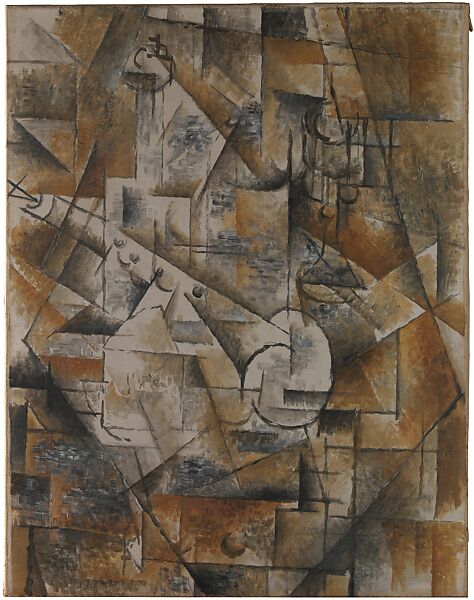 Still Life with Clarinet (Bottle and Clarinet), Georges Braque  French, Oil on canvas