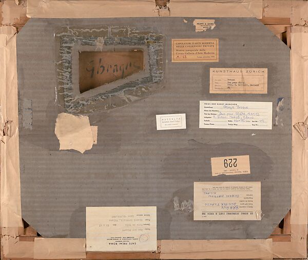 Still Life on a Table: "Duo pour flûte", Georges Braque (French, Argenteuil 1882–1963 Paris), Oil on canvas