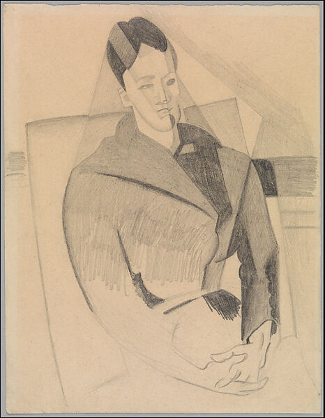 Portrait of Mme Cézanne after Cézanne (recto); Caricatures (verso), Juan Gris (Spanish, Madrid 1887–1927 Boulogne-sur-Seine), Graphite on off-white wove paper (recto and verso) 