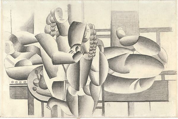 Three Women, Fernand Léger  French, Graphite on white wove paper