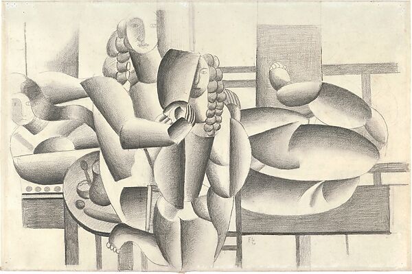 Three Women, Fernand Léger (French, Argentan 1881–1955 Gif-sur-Yvette), Graphite on white wove paper 