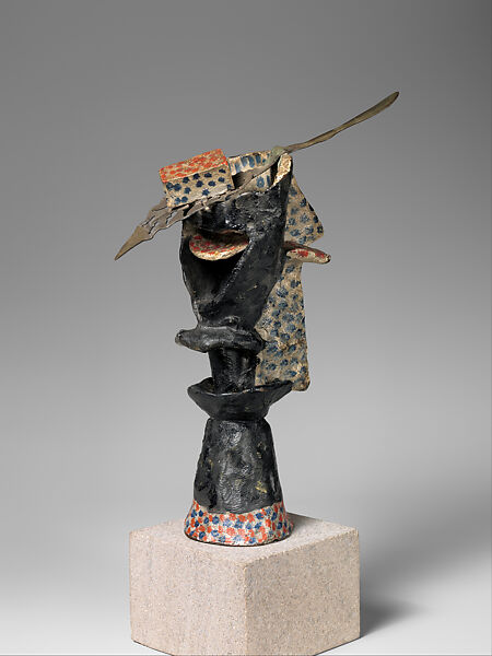 The Absinthe Glass, Pablo Picasso (Spanish, Malaga 1881–1973 Mougins, France), Painted bronze and perforated tin absinthe spoon