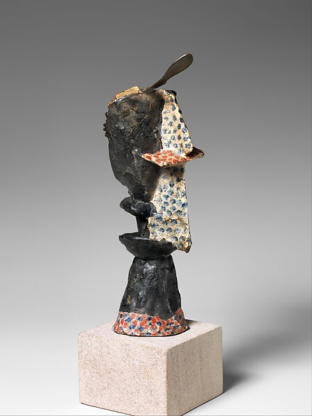The Absinthe Glass, Pablo Picasso (Spanish, Malaga 1881–1973 Mougins, France), Painted bronze and perforated tin absinthe spoon