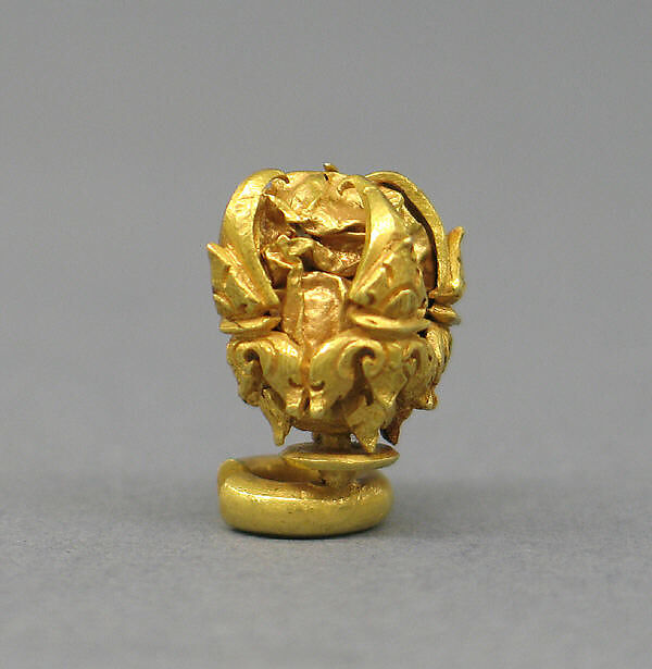 Ear Clip with Vajra Mounting, Gold, Indonesia (Java) 