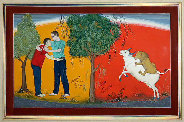 Beware the Buyers, Imran Qureshi (Pakistani, born Hyderabad, 1972), Gouache on pasted papers 