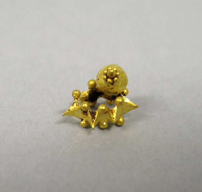 Pair of Ear Clips with Keben Fruit Motif, Gold, Indonesia (Java)