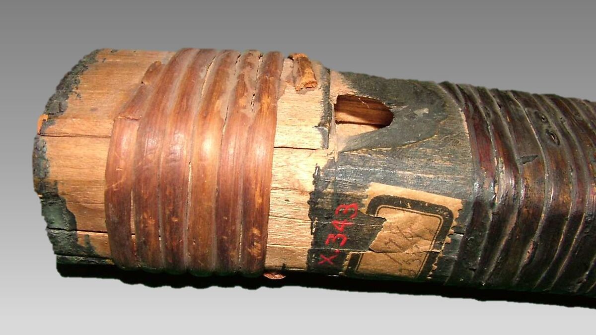 Double Stopped Whistle, Wood, Native American (Northwest Coast)