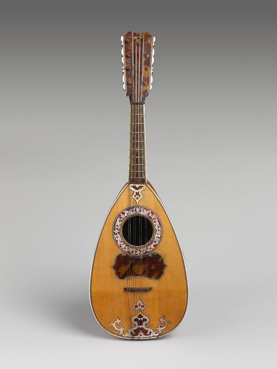 Mandolin, Attributed to Vincentius Vinaccia (Italian, Naples active 1769–1795 Naples), Spruce, maple, tortoiseshell, mother-of-pearl, ivory, Italian 