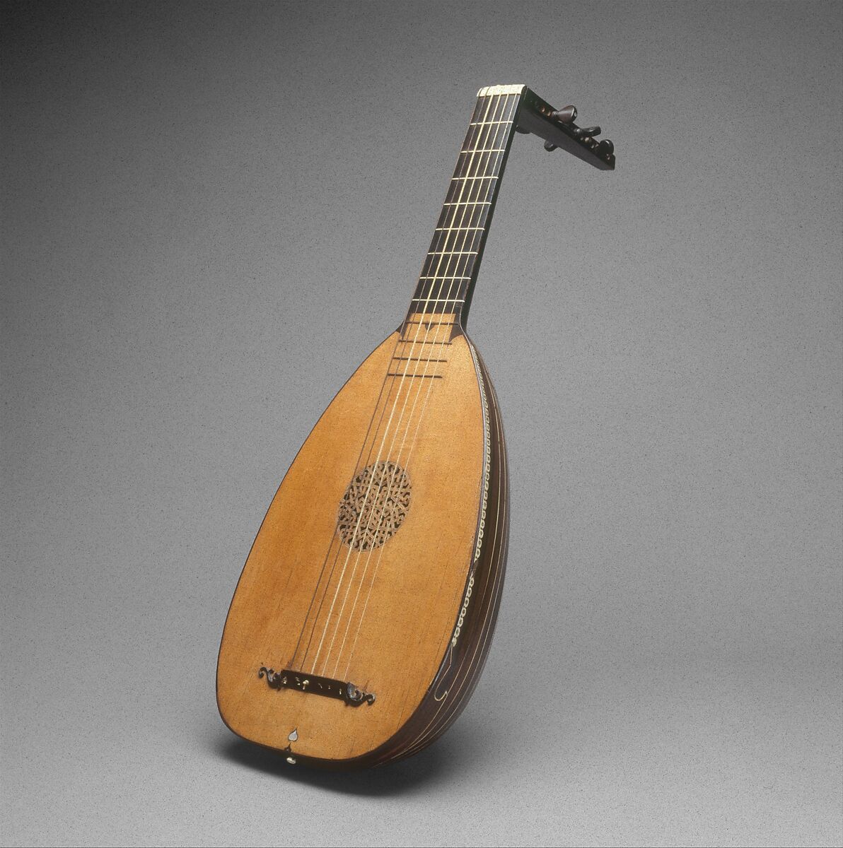 Lute, Sixtus Rauchwolff  German, Rosewood, ivory, wood, ebony, German
