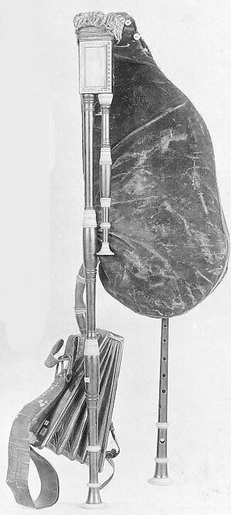 Cornemuse Béchonnet, Joseph Bechonnet (Effiat, Puy de Dome, 1820–1900), Wood, ivory, sheep or cowhide, leather, velvet, French