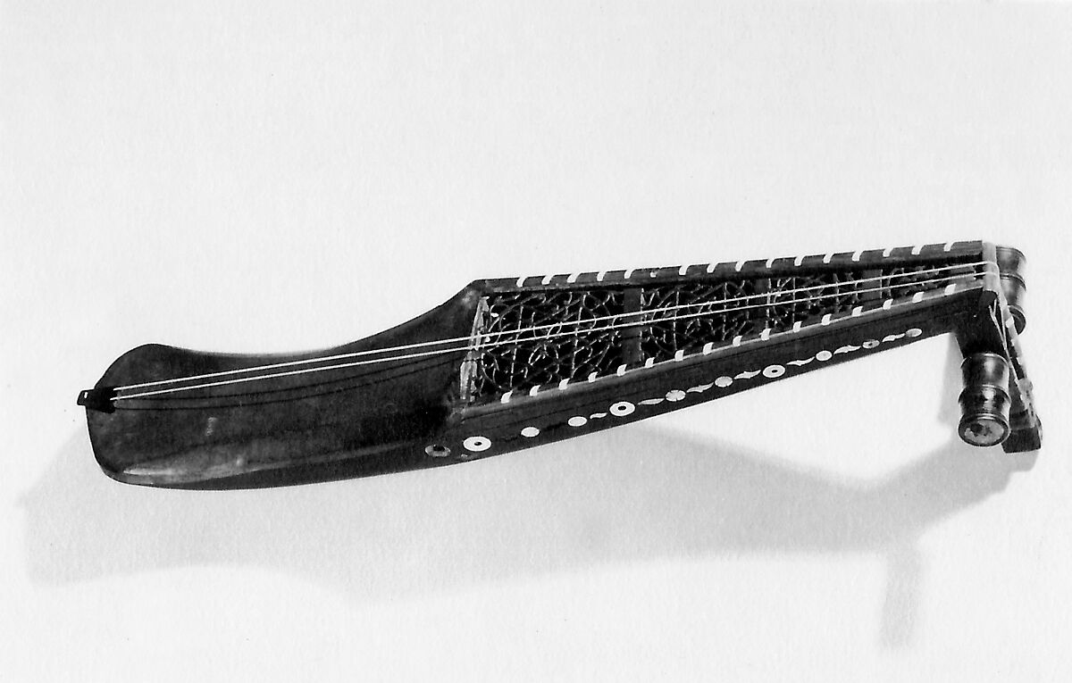 Rabāb, Wood, brass, mother-of-pearl, gut, leather, bone, Algerian