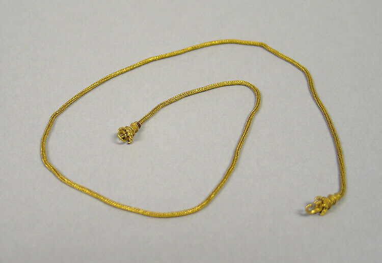 Braided Wire Chain with Clasp, Gold, Indonesia (Java) 