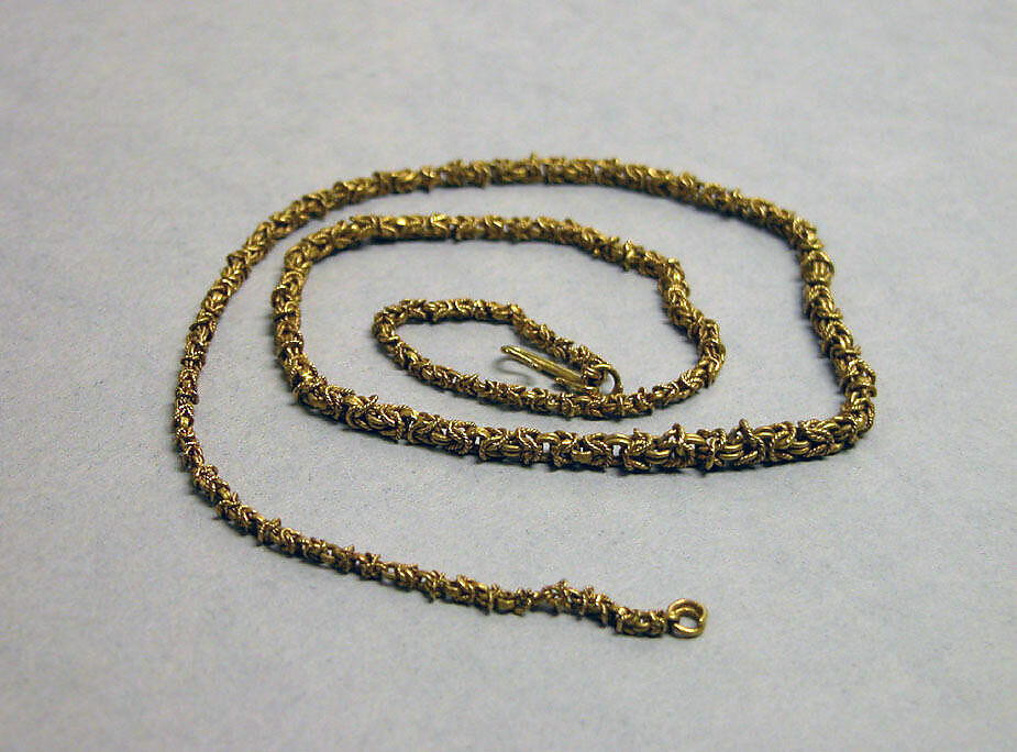 Twisted Wire Chain with Clasp, Gold, Indonesia (Java) 