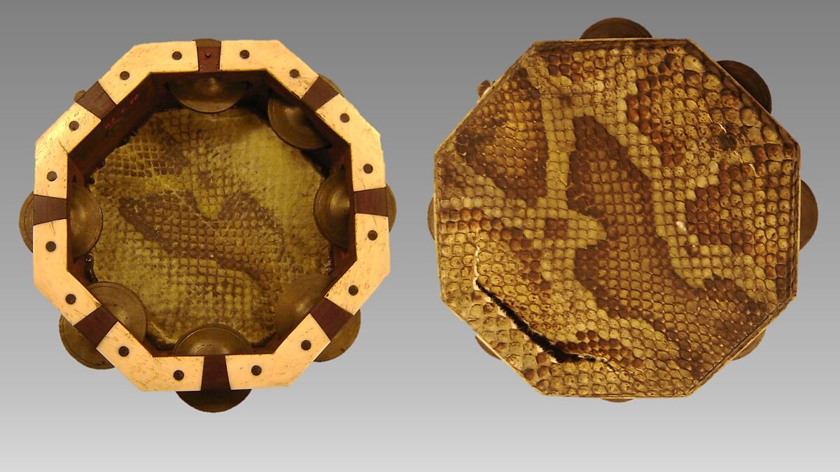 Bajiao Gu, Wood, snake skin, ivory., Chinese