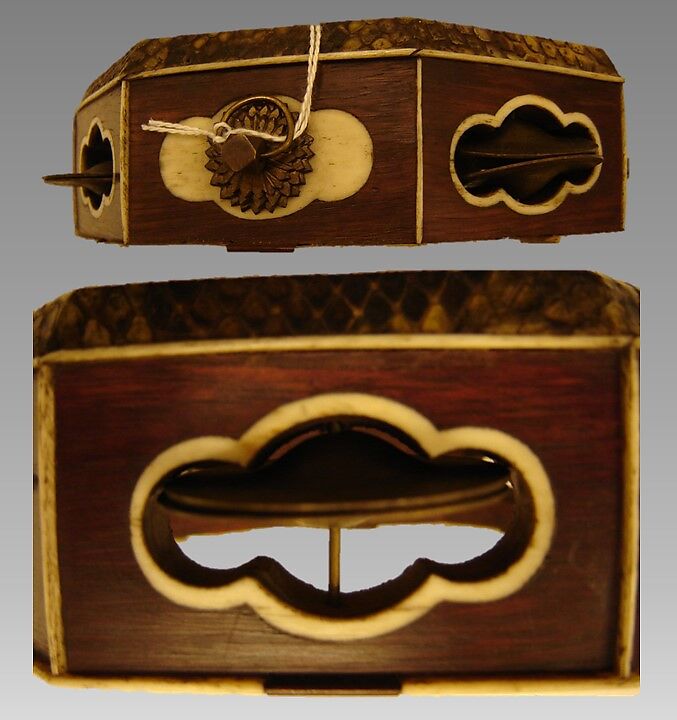 Bajiao Gu, Wood, snake skin, ivory., Chinese