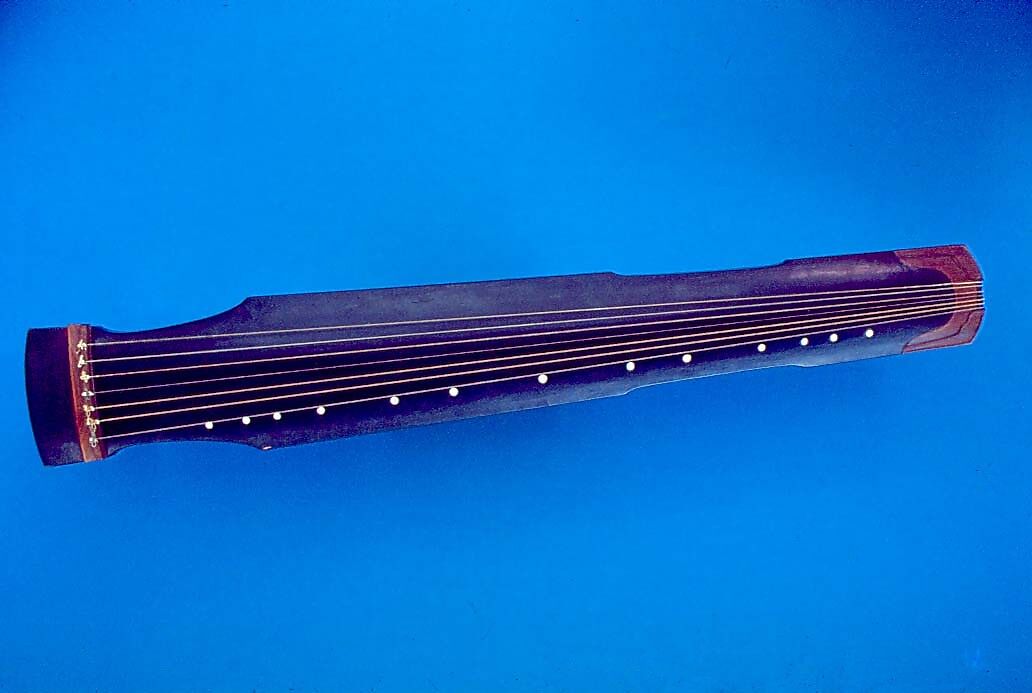 Guqin (古琴 ), Wood, horn, silk, mother-of-pearl, Chinese