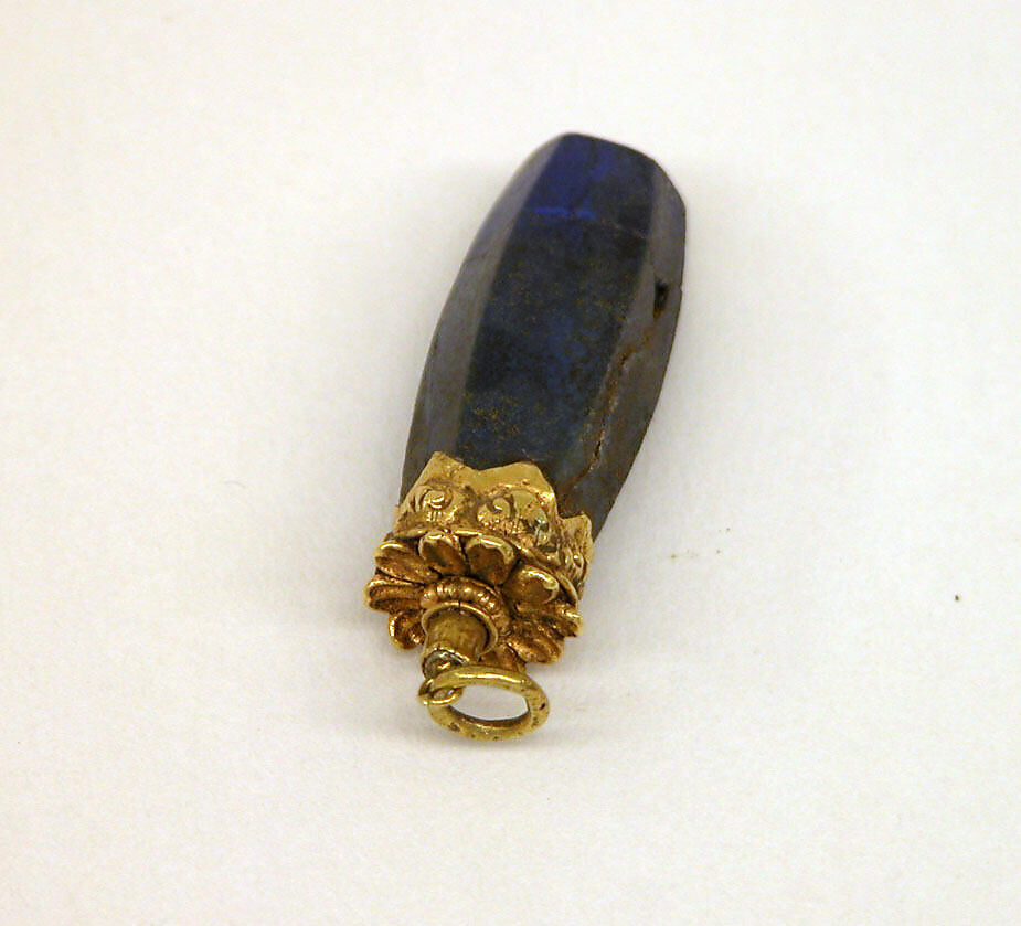Lapis Pendant with Gold Mount, Gold and lapis, Indonesia (Java) 