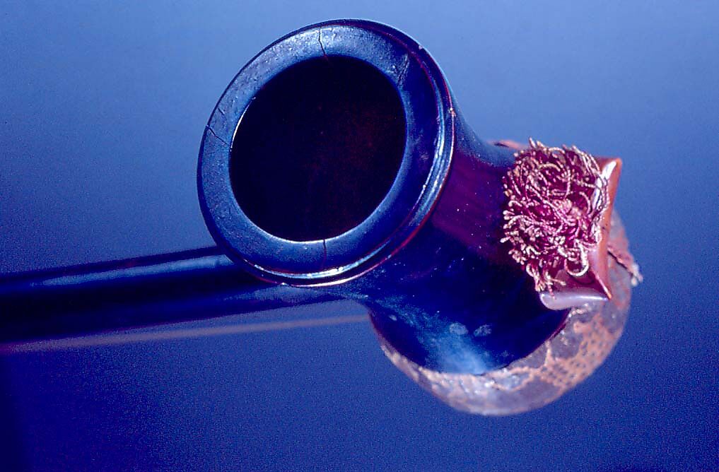 Kei Kin, Wood, head of snake skin., Japanese