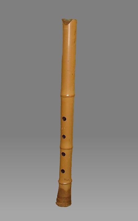 Shakuhachi, Bamboo, horn, lacquer, Japanese 