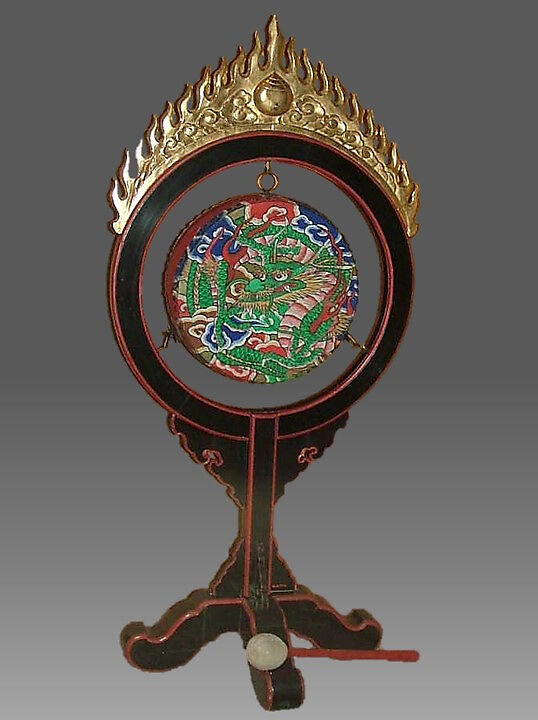 Tsuridaiko (釣り太鼓 ), Wood, leather, Japanese 