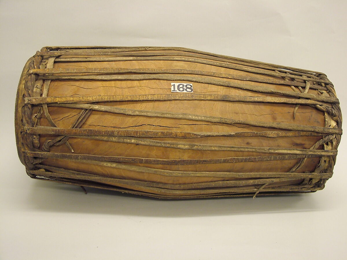 Pakhavaj, Wood, skin, Indian (north)