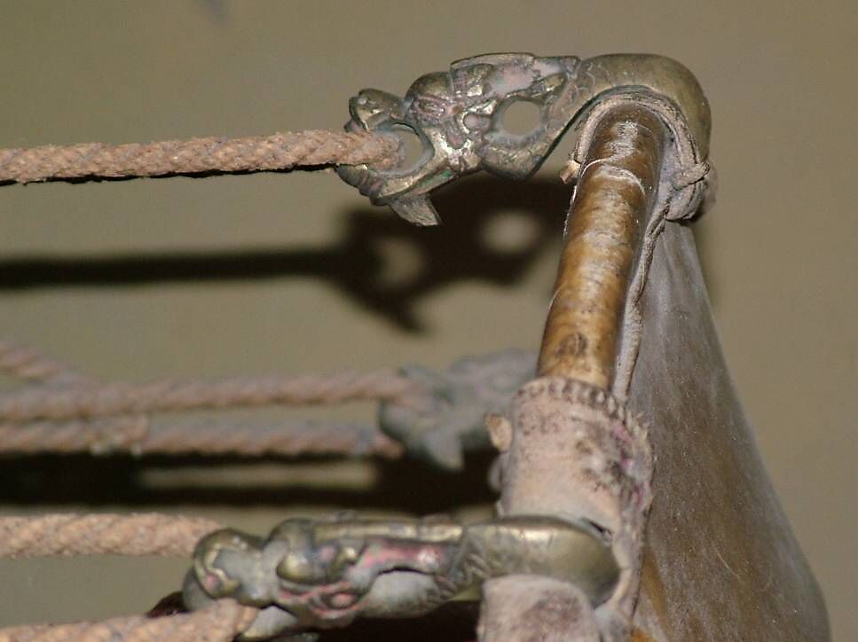 Changgo (장구 ), Wood, hide, rope, metal, Korean